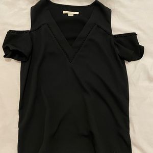 Cooper and Ella shoulder-less black blouse, size XS, worn once